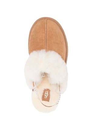 brown leather funkette slippers UGG KIDS | 1130395KCHE